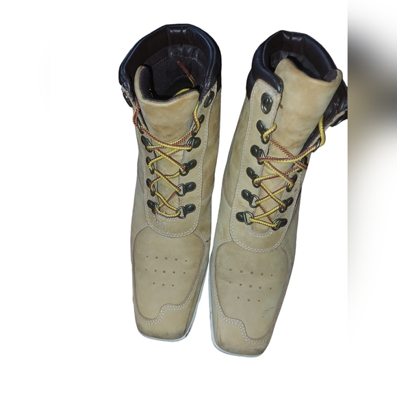 Timberland tie up suede leather square toe wedge boots women’s size 7 - Picture 4 of 15